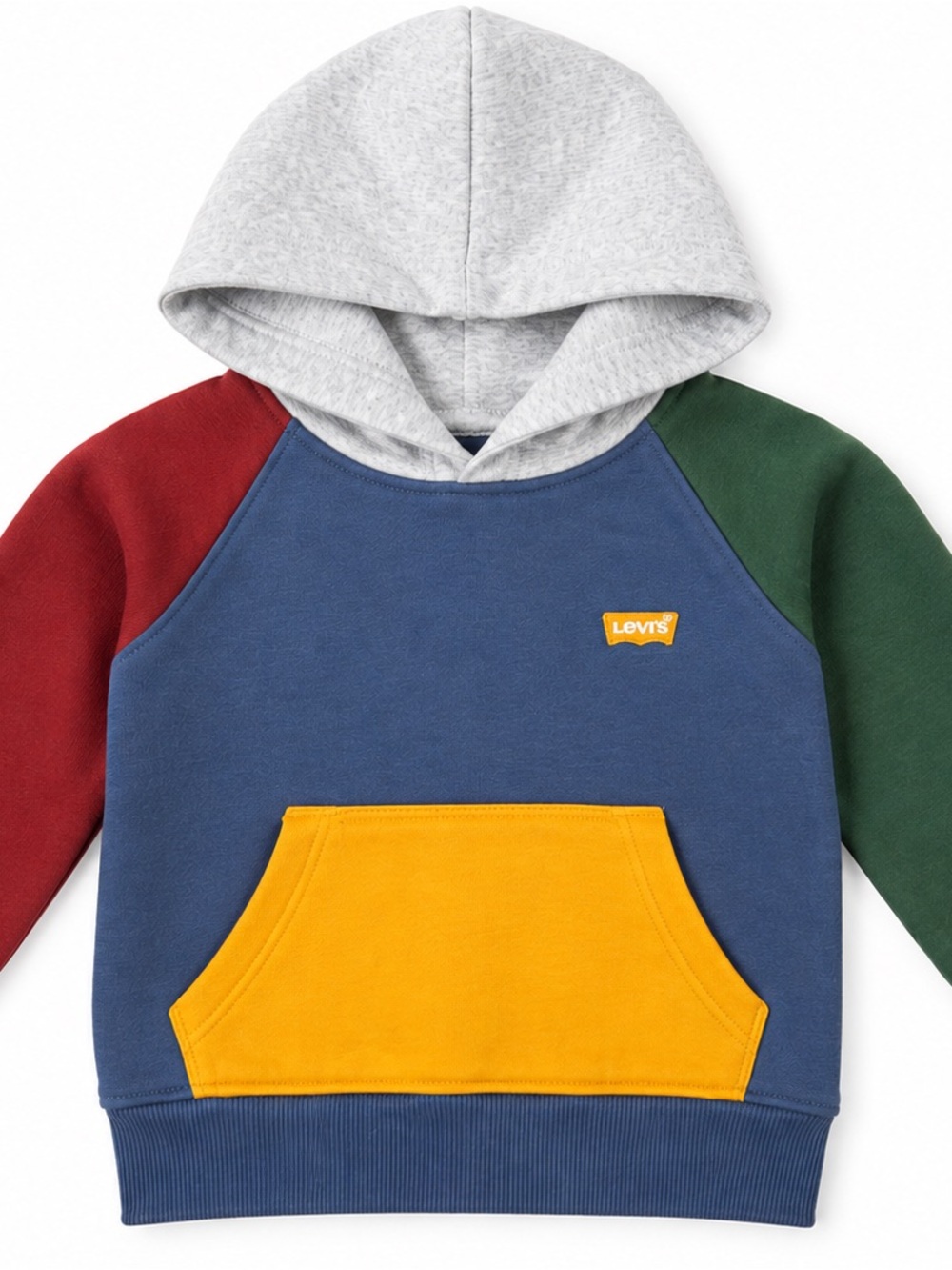 Levi's Kids Multi-Color Colorblock Hoodie - Blue/Yellow/Red/Green/Grey